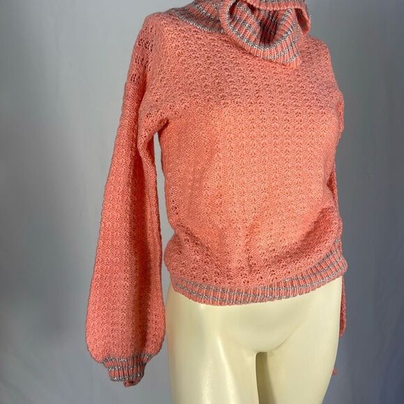 Vintage 70's Pink Knit Sweater/70's/Barbie Core/70's Knits/Vintage Knits/Small - Picture 1 of 15
